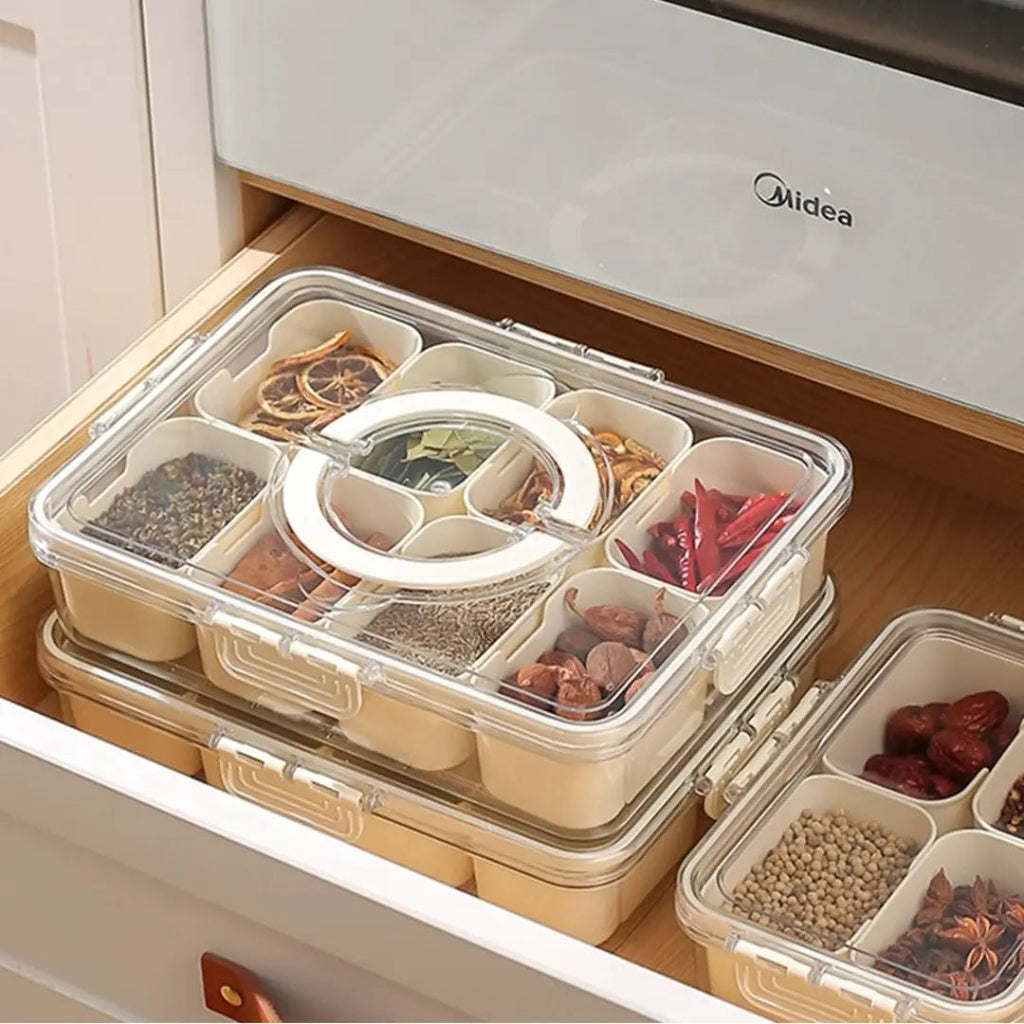 Organizador de Geladeira com Divisórias para Frutas, Legumes e Alimentos