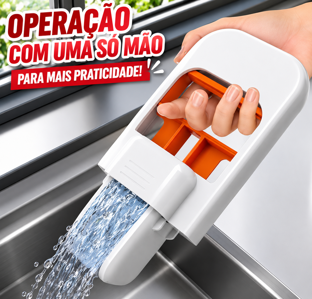 Mini Mop Dobrável com Esponja Absorvente para Limpeza