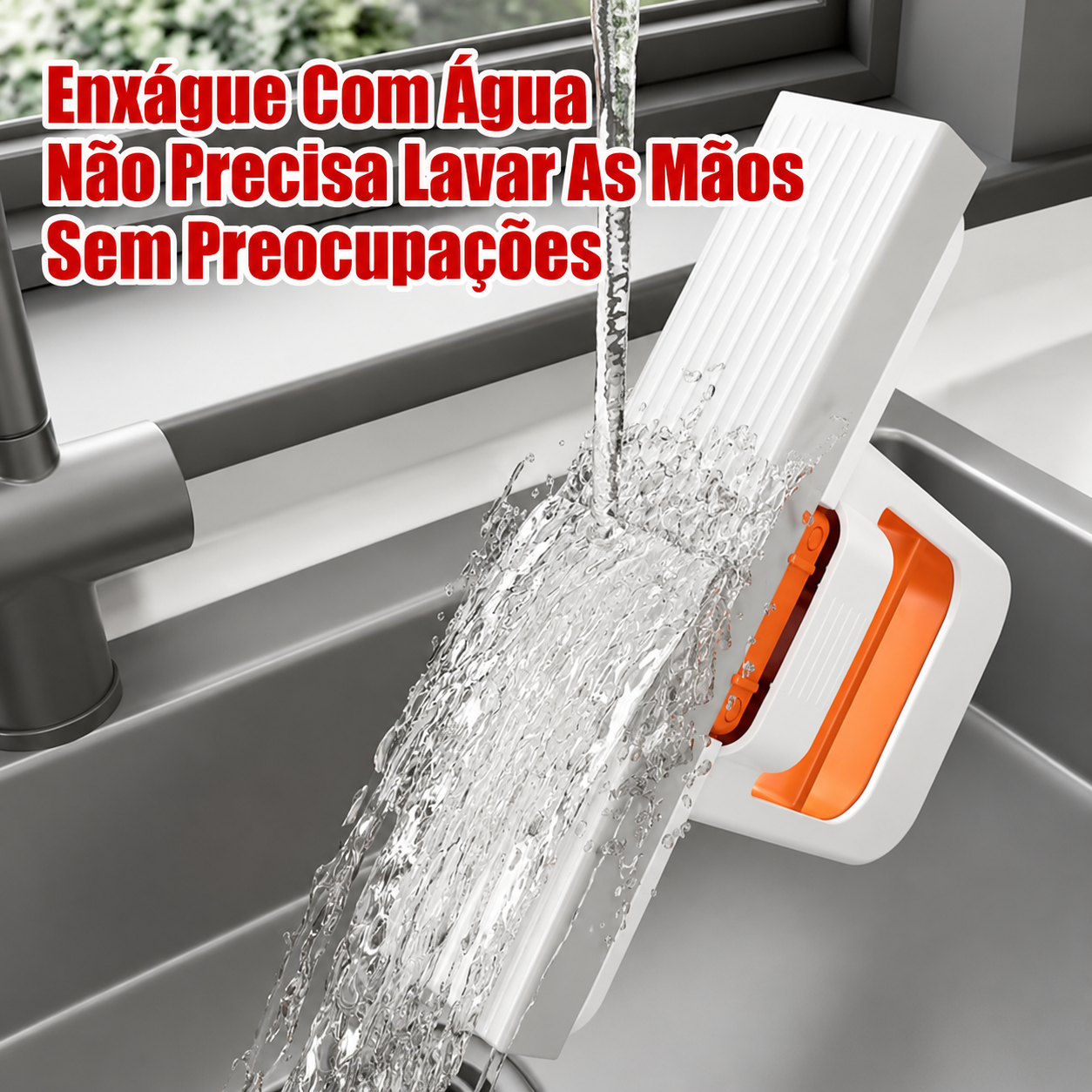Mini Mop Dobrável com Esponja Absorvente para Limpeza