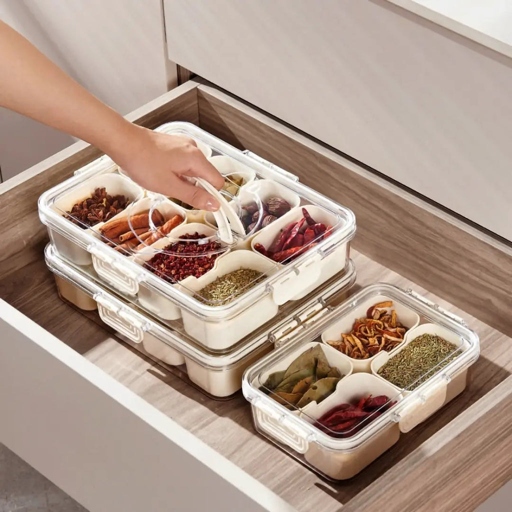 Organizador de Geladeira com Divisórias para Frutas, Legumes e Alimentos