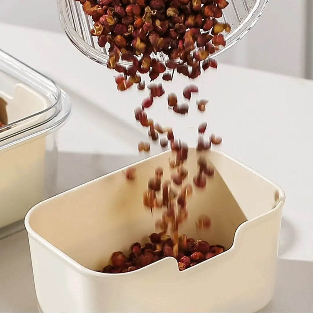 Organizador de Geladeira com Divisórias para Frutas, Legumes e Alimentos