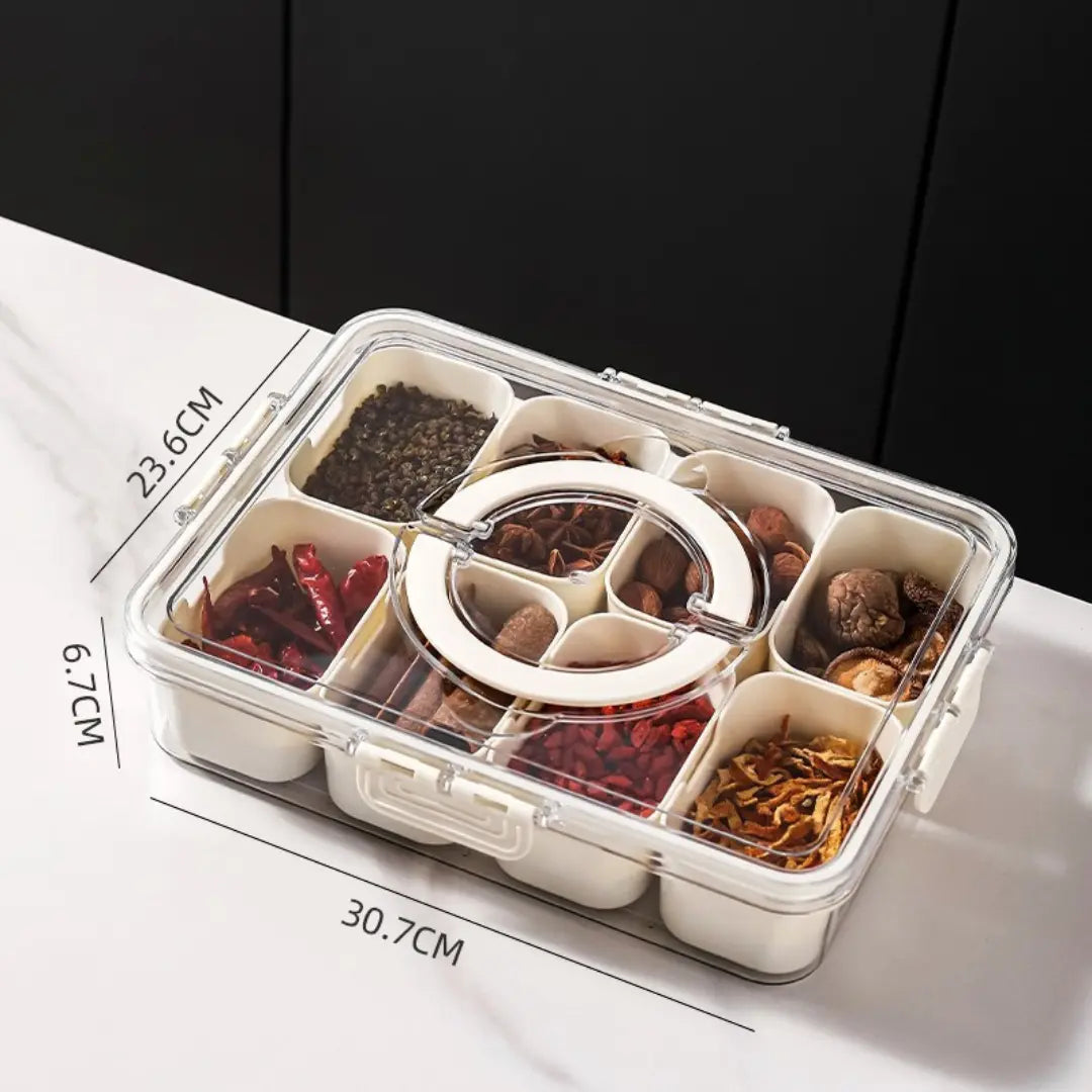 Organizador de Geladeira com Divisórias para Frutas, Legumes e Alimentos