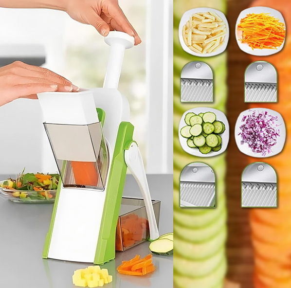 Cortador de legumes e mandolina – 5 modos de corte