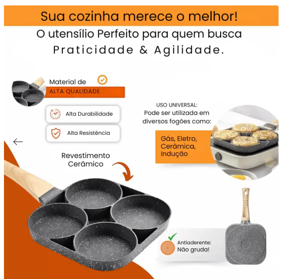 Frigideira Antiaderente 4 em 1